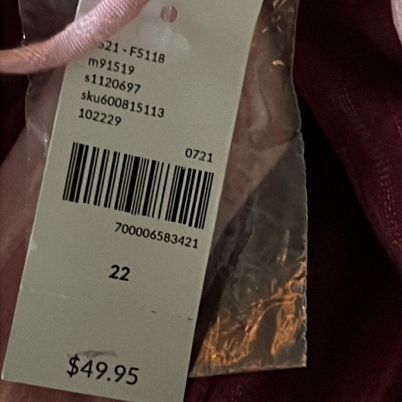 Lane Bryant Cinched Shoulder Striped Top Size 22 - Picture 7 of 9